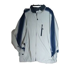 Old Navy Men’s XL Lightweight Zip Jacket Light Gray Navy Colorblock